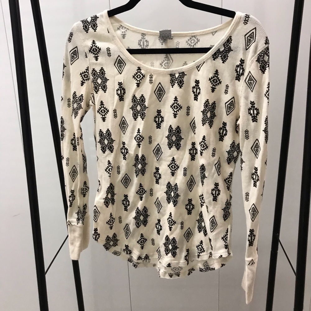 Empyre Ribbed patterned long sleeve top
